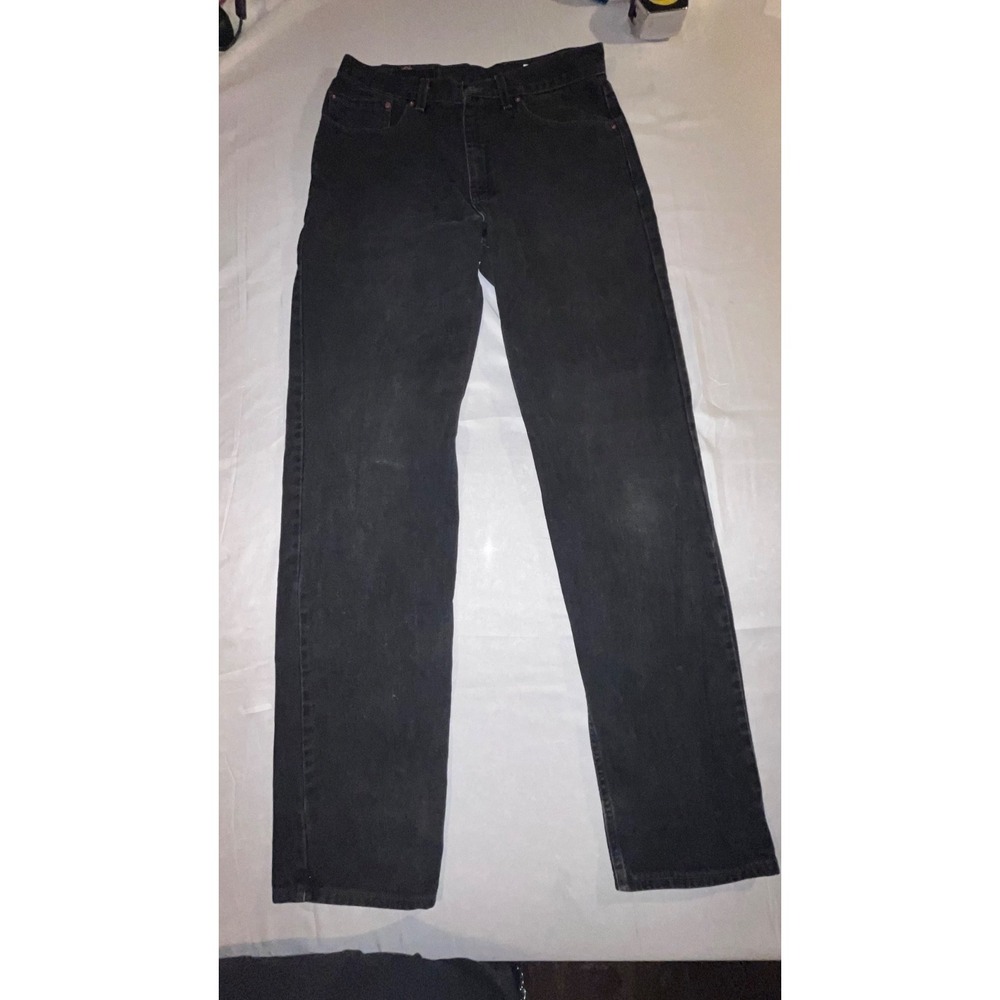 Vintage Y2K Levi's 550 Jeans Mens 34x38 Black USA Made Relaxed Fit Grunge Denim